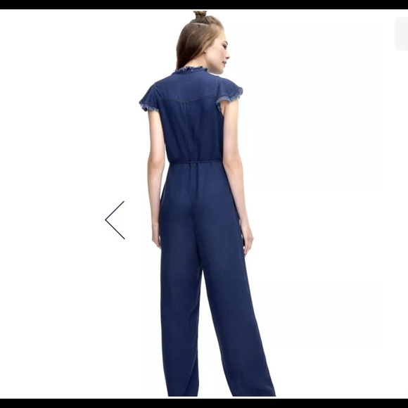 Splendid Ruffle Playsuit Denim. Size L. $178 - Picture 3 of 6